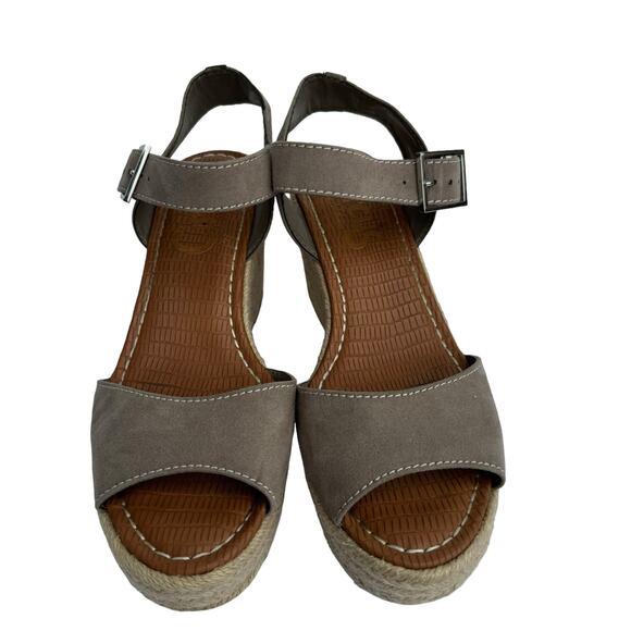 Circus by Sam Edelman Delilah Taupe Espadrille Wedge Sandals Open Toe, Size 8M - Picture 8 of 14